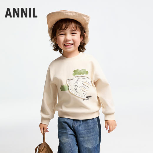 男童圆领长袖卫衣春季新款安奈儿童装实体店同款XB511536 商品图0