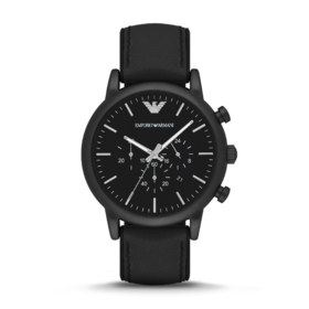 EMPORIO ARMANI 黑色男士石英表 AR1970