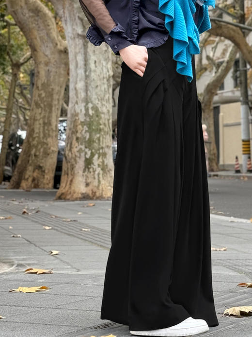 TYNVIE 折褶装饰阔腿裤 商品图2