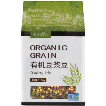 天地粮人甄制天地粮人 有机 豆浆豆2.5斤（黄豆红小豆绿豆黑豆红花生等杂粮 ） /粮油调味 /杂粮 /杂豆类 商品图0