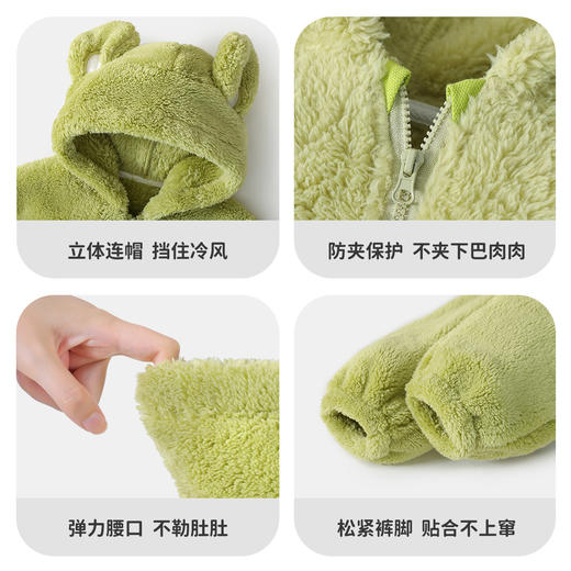 【清仓捡漏】【90-140】【MQDmini】男女童双面暖绒连帽珊瑚绒睡衣套装 商品图7