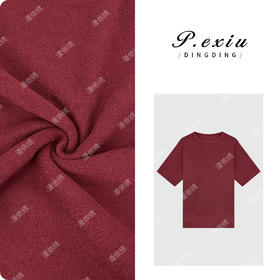 A008潘依绣丁丁宠粉PanYiXiu/潘依绣肌理感加厚磨绒舒适百搭秋冬短袖T恤 W-62609
