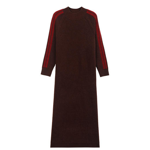 CC-103-77117秋冬季新款长款半高领毛衣裙设计感百搭内搭时髦韩系叠穿 商品图4