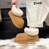 ZHR加绒加厚雪地靴女2024新款冬季丑萌大头棉鞋女保暖增高毛毛鞋 商品缩略图2