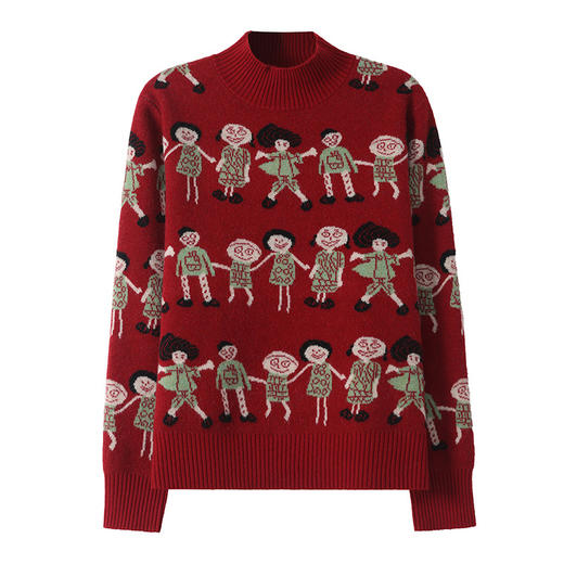 CC-101-35463高腰短款半高领毛衣女时尚秋冬2024新款洋气内搭小个子羊毛打底衫 商品图4