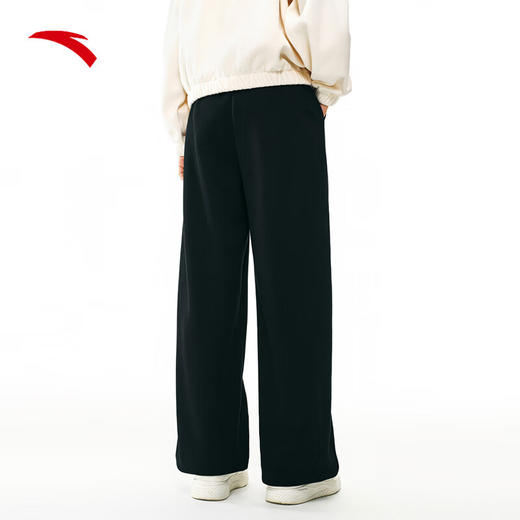 安踏（ANTA）休闲运动长裤 女2024冬季新款加绒保暖宽松直筒卫裤子162448304 商品图3