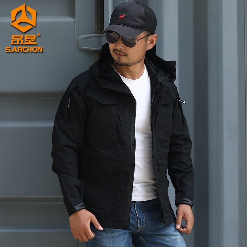 谍影M65 战术风衣 男秋冬户外防水外套 中长款军迷战地机能冲锋