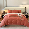 彼加曼活性彩锦棉拼绣四件套-橘红【LXGWCJ2.0】 商品缩略图0