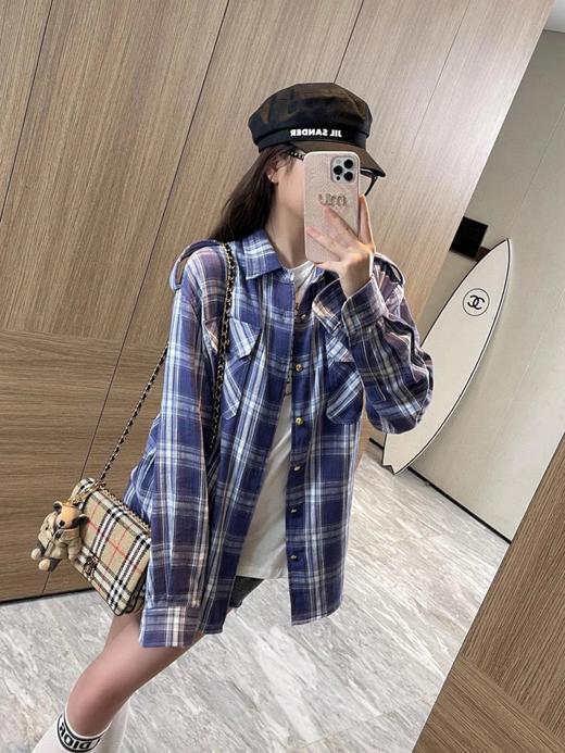 赛琳 格子竹节纱面料 格纹衬衫（JN） 商品图2