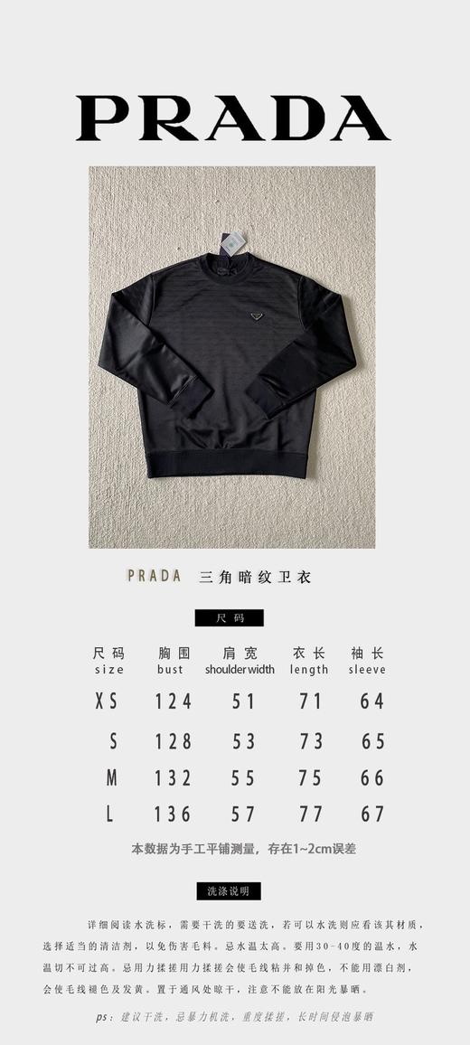 P家 暗三角纹 铁牌圆领卫衣（JN） 商品图4