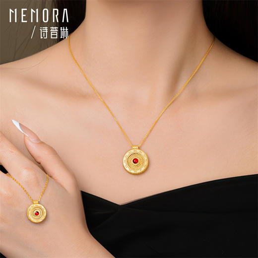 【积分抵值】时光轮转 时光印记足金项链 黄金钻石套链女士礼物【热卖臻品】MEMORA诗普琳LN525301 商品图4