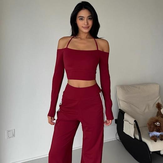 跃牌【禅语梵心】性感辣妹带胸垫跑步速干运动文胸一体杯健身服上衣CX5083 商品图1