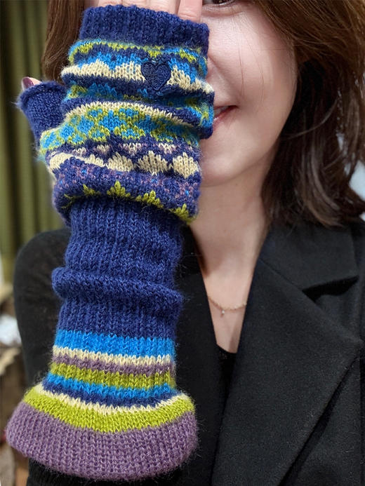 TYNVIE 露指手套 - 蓝色 商品图0