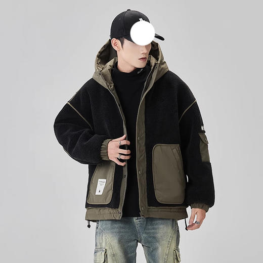 裁缝学苑MQ48新款羽绒服纸样男士加厚拼接工装羊羔绒外套上衣样板图纸 商品图2