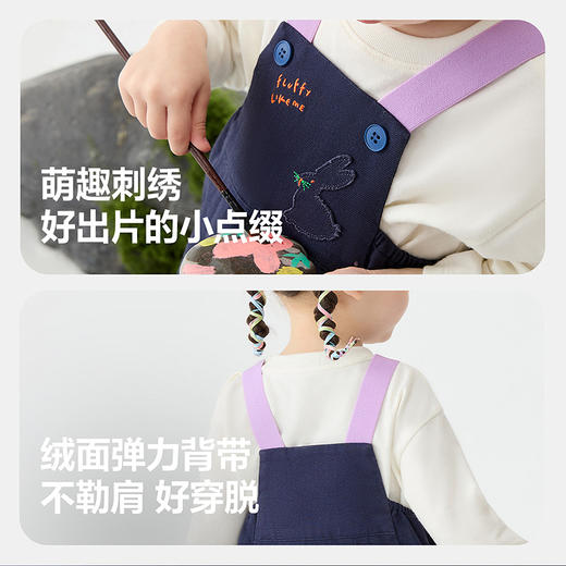 迷你巴拉背带裙女童宝宝全棉宽松刺绣甜美仿牛仔气球2025春 商品图3