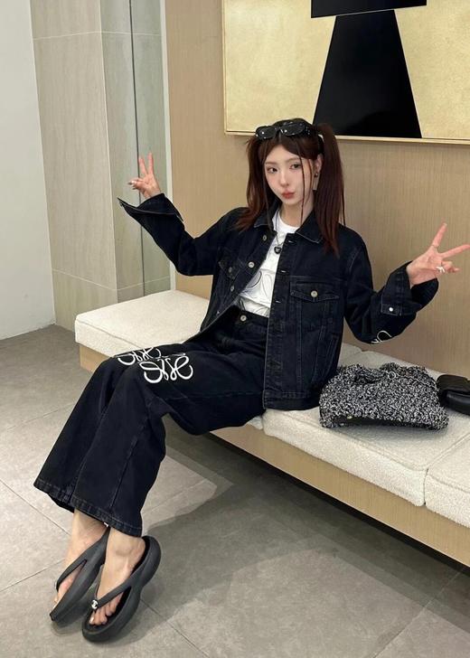 罗家 黑色单宁激光切割 牛仔外套➕长裤（JN） 商品图7