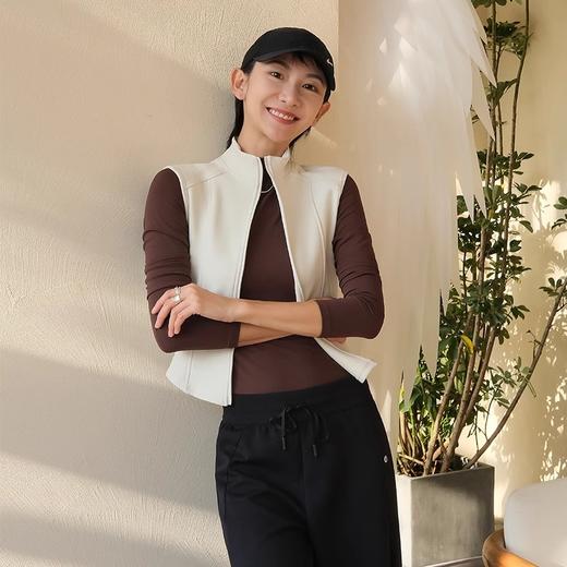 跃牌【禅语梵心】冬季防寒保暖马甲跑步运动健身加绒背心瑜伽服WT4713 商品图1