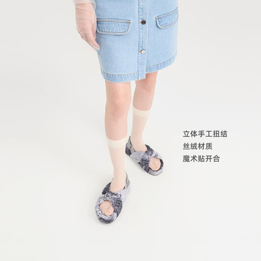 [捡漏价]lost in echo2024秋季新款丝绒交叉扭结后提带勃肯鞋时装凉鞋女 商品图2