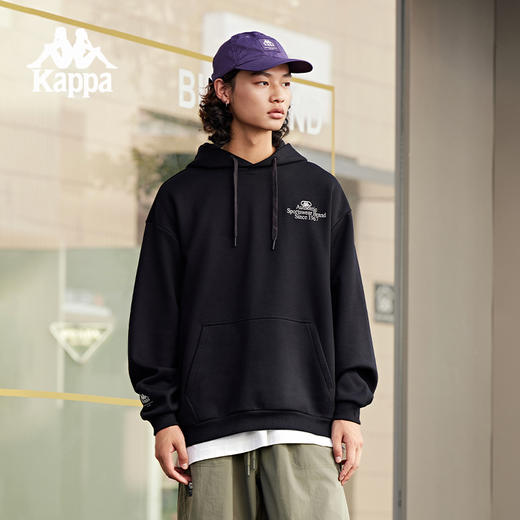 Kappa卡帕背靠背秋季新款情侣连帽运动卫衣长袖上衣女针织套头衫K0EZ2MT31D 商品图3