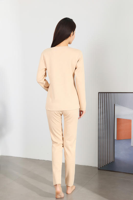 暖绒保暖内衣套装(女）棕色 商品图5