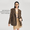 lost in echo2024冬季新款豹纹翻领毛呢外套日本进口羊毛西装大衣 商品缩略图1