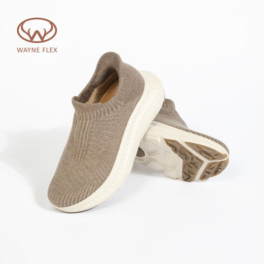 【男女同款】Wayne Flex韦恩防泼水美丽诺羊毛飞织一脚蹬百搭休闲运动鞋WF3128（预售7天发货） 商品图2