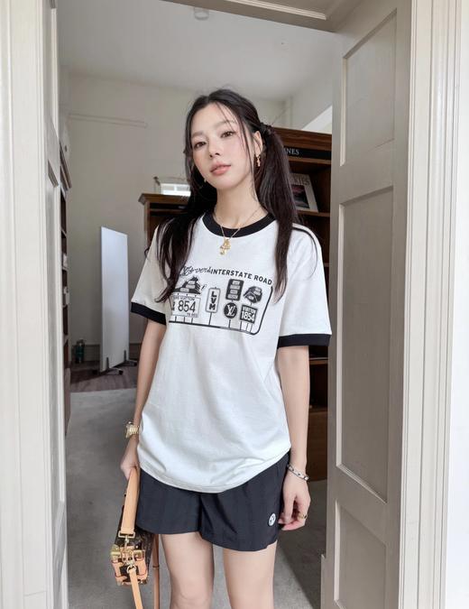 驴家 钻饰拼色T恤（JN） 商品图3