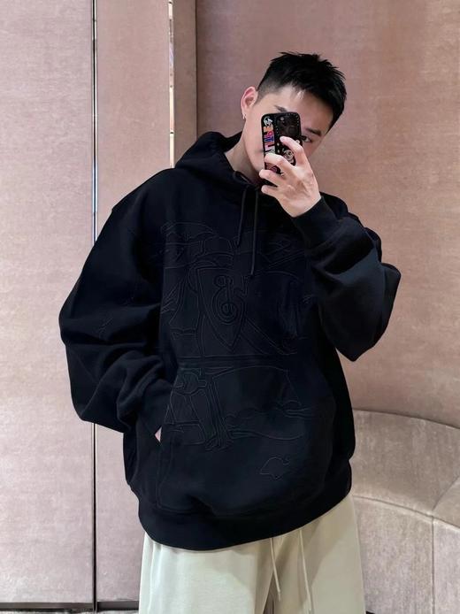 巴家 黑战马刺绣连帽卫衣（JN） 商品图2