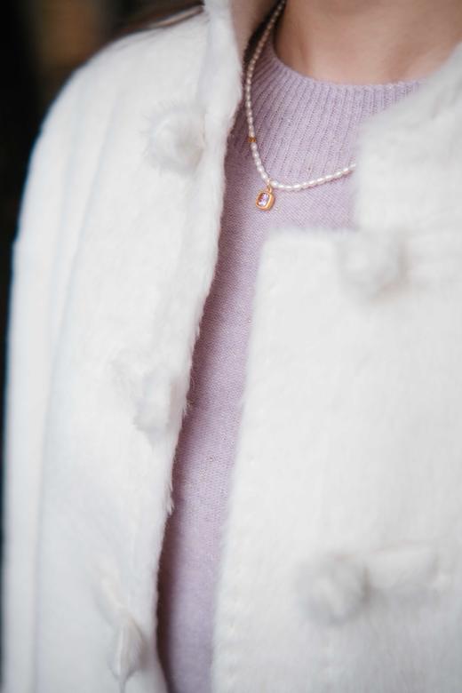 高亮淡水珍珠小米珠项链、原创设计款串珠锁骨链 3-4mm精致款 干净透亮 时髦百搭 温润恬静，佩戴气质吸睛！ 商品图9