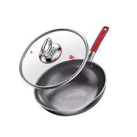 康巴赫纯钛不粘炒锅0涂层炒菜锅第三代316L不锈钢电磁炉燃气灶KGO-C32T  JQR