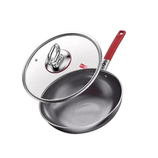 康巴赫纯钛不粘炒锅0涂层炒菜锅第三代316L不锈钢电磁炉燃气灶KGO-C32T  JQR 商品图0