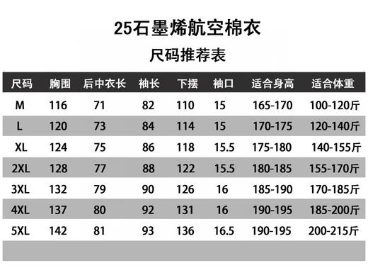 【25石墨烯航空棉衣】25新款冬季可拆卸帽子男女同款石墨烯三防棉服上衣03h 商品图14