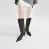 lost in echo2024秋冬新款猫跟尖头气眼条带低跟长靴高筒靴子女 商品缩略图3