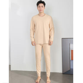 暖绒保暖内衣套装（男）棕色