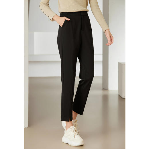 乔万尼矿石黑显瘦简约休闲裤EM4F573 商品图1