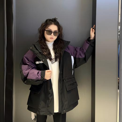 Z撞色连帽大口袋羽绒服 冬季 231504316081 商品图0