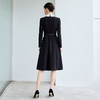 IWY/高级感黑色职业西装连衣裙正装女气质拼接领商务行政工作服Q1231-B 商品缩略图4