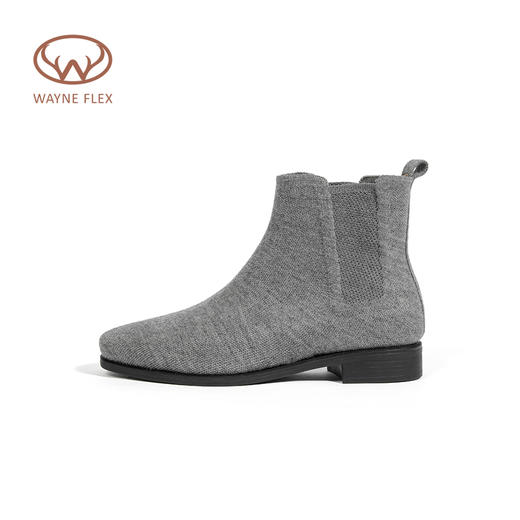 Wayne Flex韦恩简约法式风优雅气质保暖平底羊毛切尔西短靴女WF6270 商品图14
