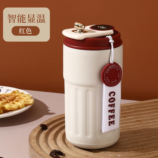 【轻触显温！温度尽在掌握】高颜值简约咖啡杯316不锈钢保温杯女大容量车载户外便携随行水杯。ry 商品图5