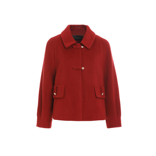 【100%绵羊毛】乔万尼红色大衣新款冬季短款EM4B578 商品图5