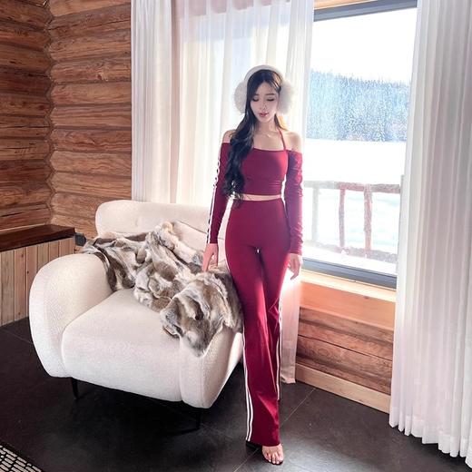 跃牌【禅语梵心】性感辣妹带胸垫跑步速干运动文胸一体杯健身服上衣CX5083 商品图2