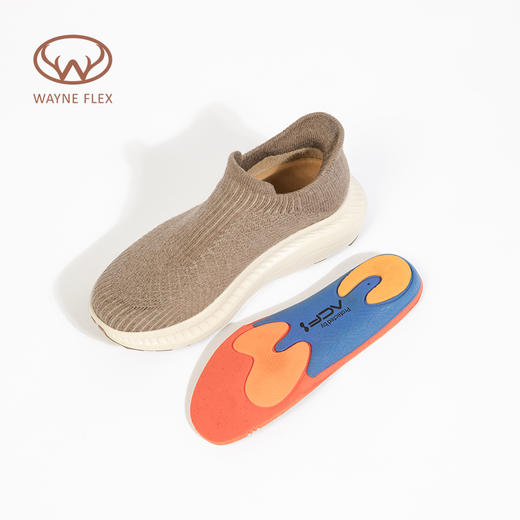 【男女同款】Wayne Flex韦恩防泼水美丽诺羊毛飞织一脚蹬百搭休闲运动鞋WF3128（预售7天发货） 商品图9