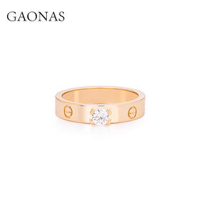 GAONAS 高纳仕  时尚设计欧美潮流玫瑰金色戒指11005JRG