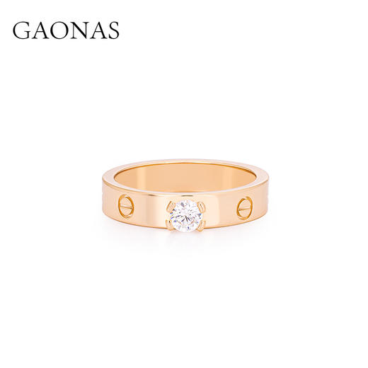 GAONAS 高纳仕  时尚设计欧美潮流玫瑰金色戒指11005JRG 商品图0