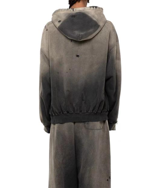 中性款宽松做旧连帽卫衣019 商品图4