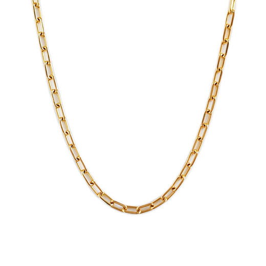 【定制款】AU750玫瑰金时尚经典高定定制款坦克项链48CM中性款现售价：25600！150125LV02 商品图0