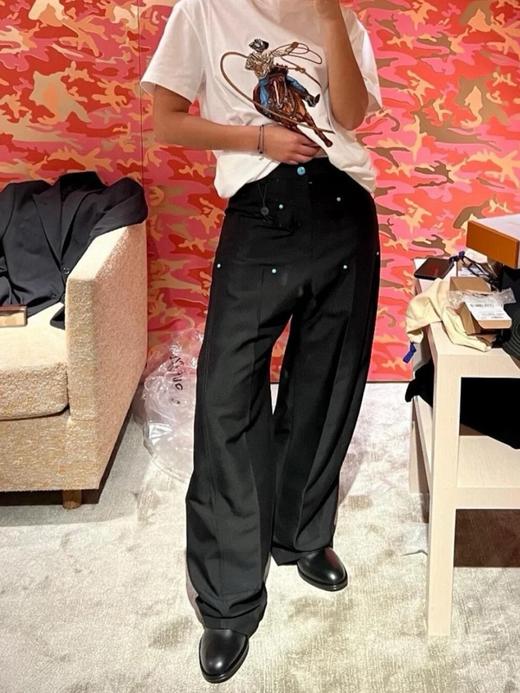 驴家 羊毛晕染绿松石扣长裤（JN） 商品图1