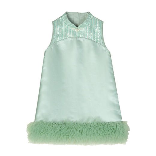 春季女童中国风蓬蓬纱背心裙儿童新中式网纱连衣裙 商品图4