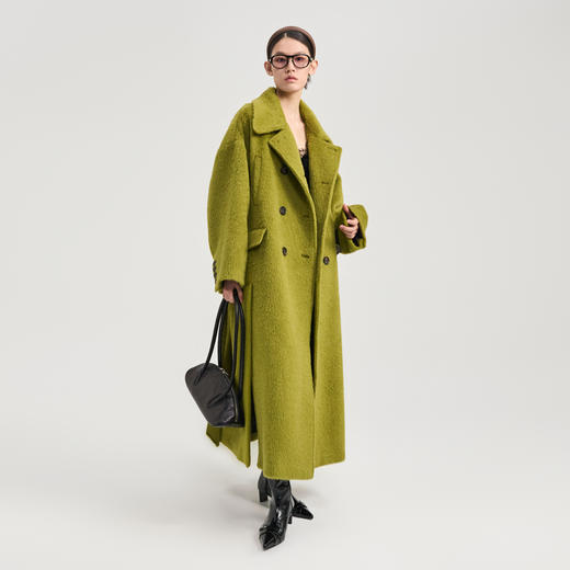 []捡漏价lost in echo2024冬季新款双排扣羊毛羊驼毛双面呢毛呢大衣外套女 商品图3