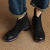 【预售5天】羊皮时装靴秋冬季新款圆头粗跟低跟女靴防水台拉链短靴女DPJ&7072 商品缩略图3